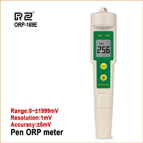 RZ ORP/Redox Tester Digital Waterproof Portable Pen ORP Meter Handheld ORP/Redox 169E 0~+/-1999mV Water Quality Tester