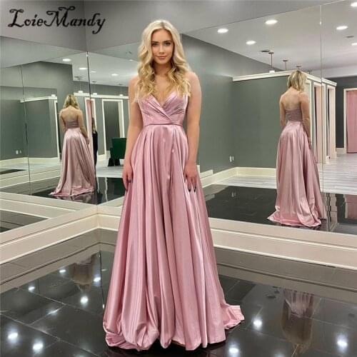 Sexy V-neck Backless Prom Dresses 2021 Formal Dress Woman Party Night Custom Made Vestidos de gala Turkish Evening Gowns