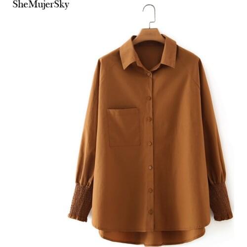 SHEMUJERSKY Women's Oversized Shirts