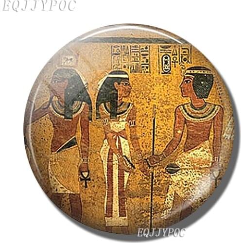 Vintage Cleopatra Fridge Magnets Special Ancient Egypt 30MM 50MM Glass Cabochon Magnetic Refrigerator Stickers Holder Home Decor