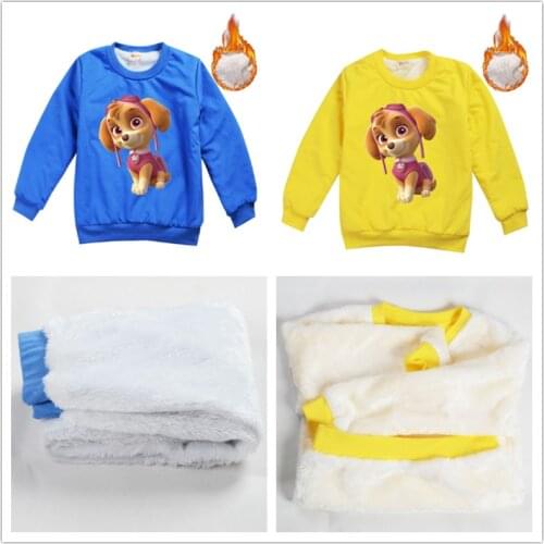 Original Paw Patrol Winter Thick Sweater Long Sleeve New Hot Cotton Chase Marshall Skye Rubble Children Christmas Birthday Gift