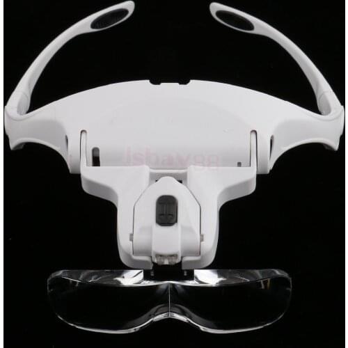 Premium LED Light Magnifying Glasses Hands Free Headset Loupe with 5 Lens for Hobby Jeweler Eyelash Extensions