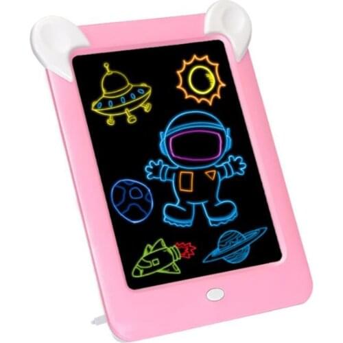 Magic Luminous Drawing Board Daw With Light-Fun Sketchpad Board Fluorescent Pen Russian English Light Up Play Toys For Kids