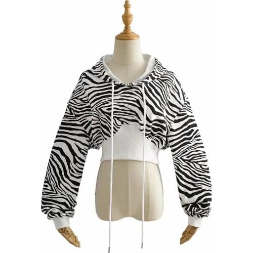 Crop top hoodies short sweatshirts women