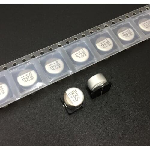 10pcs/100pcs 100uF 10V NIPPON NCC MVH Series 8x6mm High heat resistance 10V100uF SMD Aluminum Electrolytic Capacitor