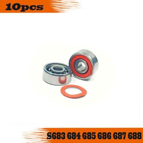 10pcs S683 S684 S685 S686 S687 S688 C 2OS 2RS CB ABEC7 Stainless Steel Hybrid Ceramic Bearings/Fishing Reel Bearings