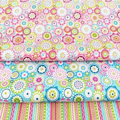 100x160cm Graceful Roantic Pink & Blue Sunflower Printed 100% Cotton Fabric For DIY Sewing Quilting Bedding Clothing
