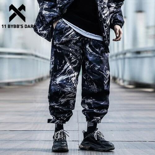 11 BYBBS DARK Winter Tie Dye Thick Cargo Pant Man Harajuku Joggers Men Trousers Streetwear Hip Hop Tactical Function Pants 2020