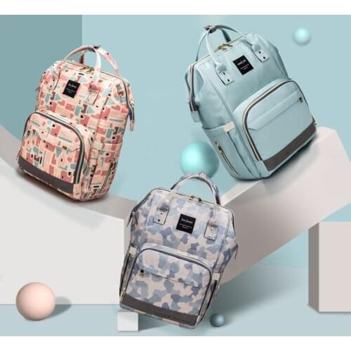 2020 Nappy Backpack Bag Mummy Large Capacity Bag Mom Baby Multi-function Waterproof Outdoor Travel Diaper Bags Baby Stroller Bag