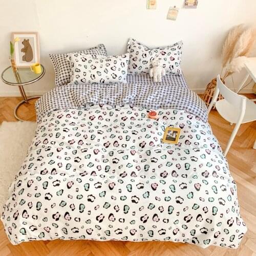 2021New High Quality Luxury Bedding Set Euro Stripe Duvet Cover Pillowcase Queen King Full Size Quilt Cover Bed Sheet