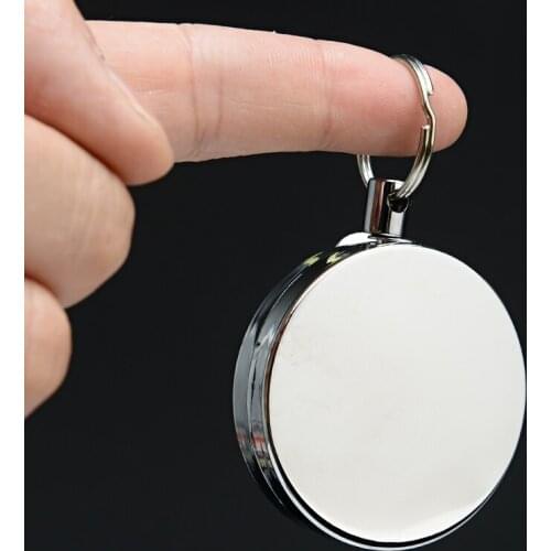 50cm Outdoor EDC Tools Resilience Tactical Retractable Wire Rope Anti-lost Keychain Retracting Ring Holder Finder Hot Style