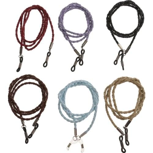 6 Colors Glasses Straps PU Leather Sunglasses Holder Strap Glasses Strap