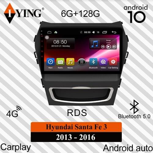 IYING Auto Radio For Hyundai Santa Fe 3 2013-2016 Android Auto Multimedia Video Player Navigation GPS Carplay Android 10 Screen