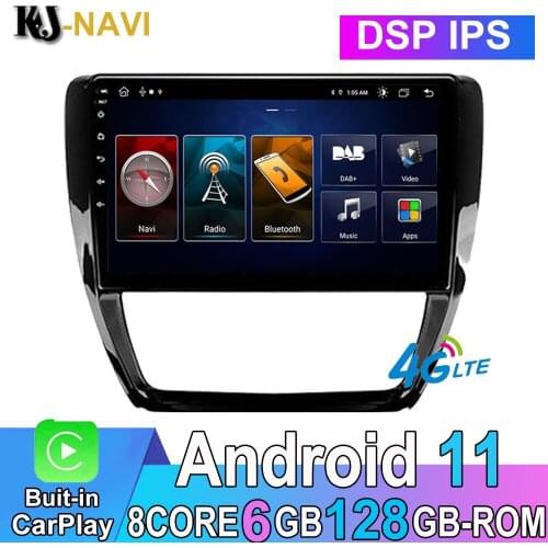 IPS DSP 6+128GB Android 11 For VW Volkswagen Jetta 6 2011 - 2018 CARPLAY Car Radio Multimedia GPS Navigation NO DVD