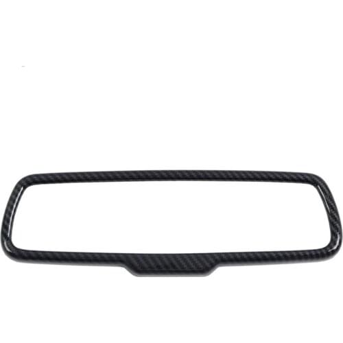 Car Inner Rear View Mirror Cover Frame Decor Trim ABS Carbon Fiber Grain for Dodge Charger 2015-2020 Accessories