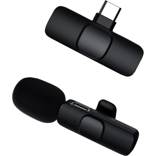 Wireless Lavalier Microphone for Computer Lapel Clip Professional Mic Portable audio and video equipment for Lightning/Type-C