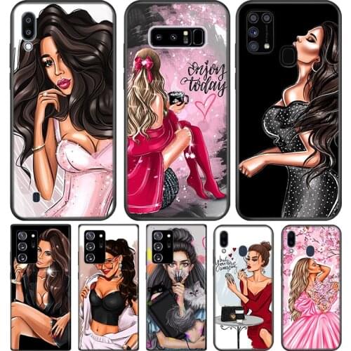 Fashion Girl Baby For Samsung Galaxy Note 20 10 9 8 Plus Ultra Lite M31 M31S M10S M20 M21 M30 M40 M60S Phone Case