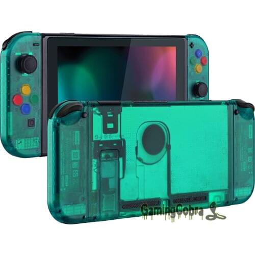 Emerald Green Console Back Plate W/ Controller Housing Shell Case W/ Buttons + Tools for NS Switch Console & Joy-Con