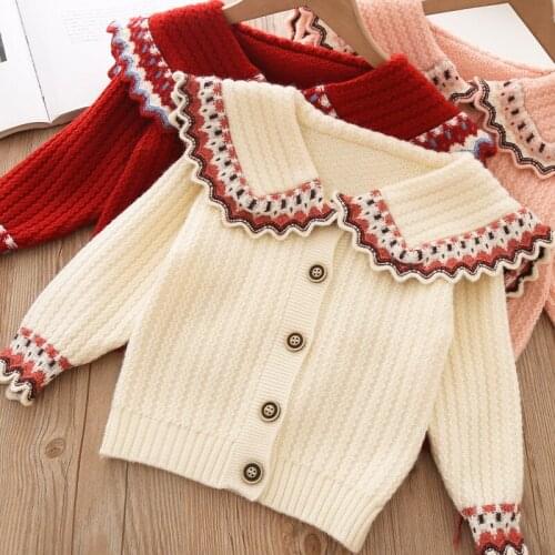 Baby Sweater Fashion Girls Autumn Winter Sweaters Knitted Cardigan Jacket Baby Coat Girls Cardigan Toddler Girls Clothes