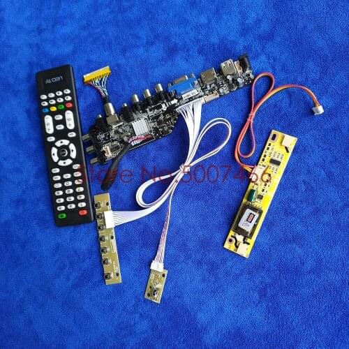 DVB digital signal fit LM230WF1/LM215WF1/LM215WF2/LM215WF5 USB+VGA 1920*1080 LCD control board kit LVDS 30-Pin 2CCFL screen
