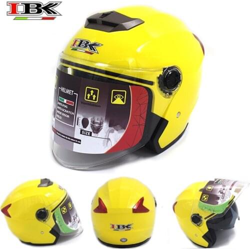 IBK Electric Bicycle Protective Helmets Motorcycle Scooter Double visor Unisex 3/4 Anti-UV four season Helmet IBK-605