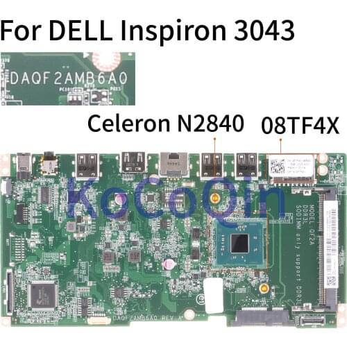 KoCoQin Laptop motherboard For DELL Inspiron 3043 Celeron N2830 Mainboard CN-01114M 01114M DAQF2AMB6A0 SR1W4 CPU