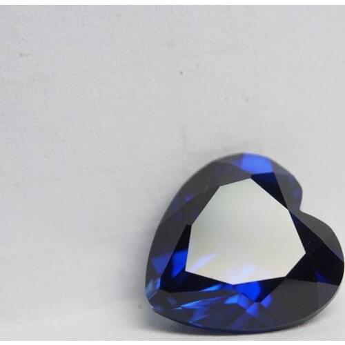 Meisidian Royal Blue Sapphire 5pcs 6x6mm Heart Cut 34# Corundum 5A Quality Loose Gemstone Ring Making