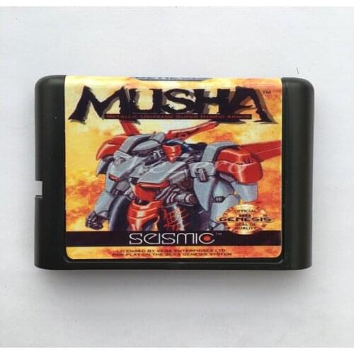 Musha EU/JAP Shell for 16 bit Game Card for Genesis System for Sega Mega Drive