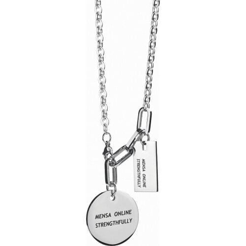 HIP-HOP GEOMETRIC ROUND SQUARE PENDANT NCEKLACES FOR MEN MENSA ONLINE STRENGTHFULLY VINTAGE PUNK MALE JEWELRY