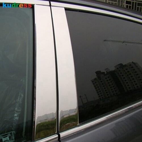 Window Center Pillar Cover Trim For Honda CRV CR-V 2007-2011 2012 2013 2014 2015 Stainless Steel Car Windows Post Strip 6pcs