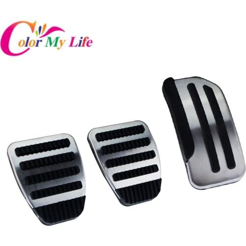Color My Life Stainless Steel Car Pedal Cover for Nissan Maxima 2012 - 2015 AT MT Auto Pedals Pads Protection Covers Parts