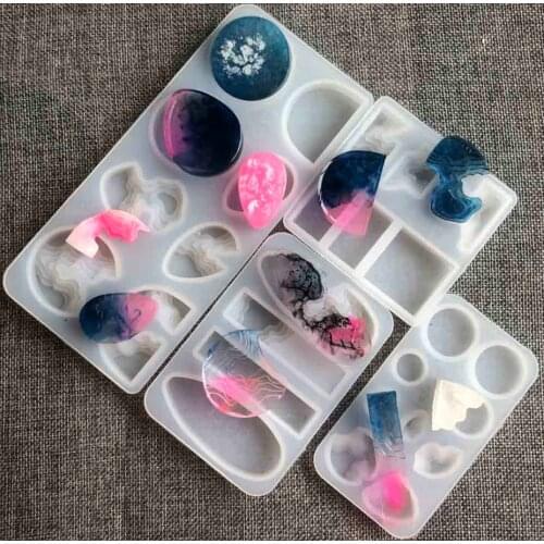 Irregular rock mausoleum wave shaped silica gel mold DIY candy epoxy resin accessories decorative mold