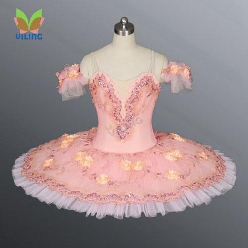 Peach balle dress girl dance ballet costume Apricot Swan lake professional classical ballet tutu ballet dance costumes