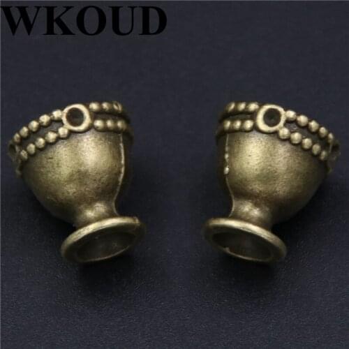 WKOUD 10pcs Bronze Color sacred cup series alloy pendant, suitable for necklace bracelet DIY jewelry accessories A243