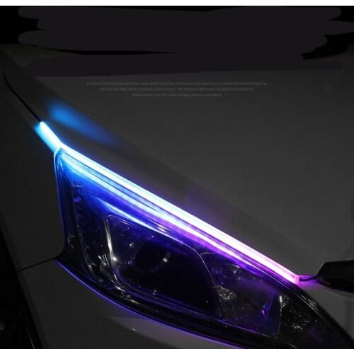 2 car ultra-thin 12V turn signal running light yellow flow LED strip for Mitsubishi ASX/Outlander/Lancer Evolution/Pajero