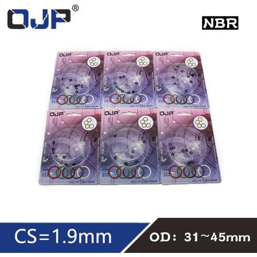 O-ring Waterproof NBR seal O ring Boxed nitrile rubber Gask thickness CS 1.9mm OD31/32/33/34/35/36/38/40/42/43/45mm