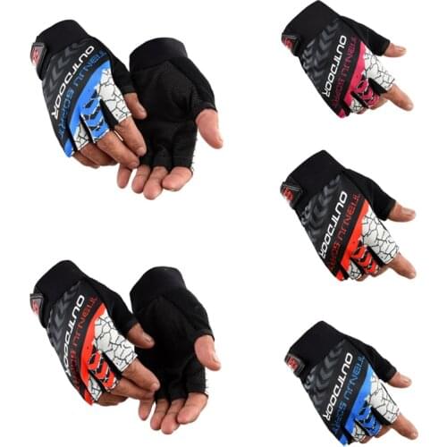 Bike Cycling Gloves Anti-slip Anti-sweat Men Women Half Finger Glove Breathable Anti-shock Sports Glove Bike Bicycle Gloves
