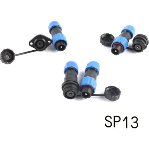 SP13 Waterproof Connector IP68 1/2/3/4/5/6/7 pin Cable Connectors Plug And Socket Nut/Flange/Docking
