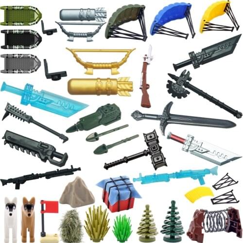 Military Series Dog Stone Bayonet Model Toys Birthday Present Suitable for Kids Educational Building Blocks Interested Military