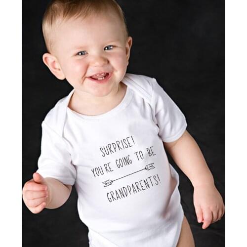 You Are Going To Be Grandparents Print Newborn Infant Baby Boys Girls Onesies Short Sleeve Romper Jumpsuit Casual Baby Clothes