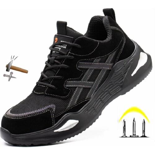 Unisex Safety Shoes Men Steel Toe Shoes Construction Industrial Indestructible Shoes Designer Sneakers Anti-puncture Work Shoes