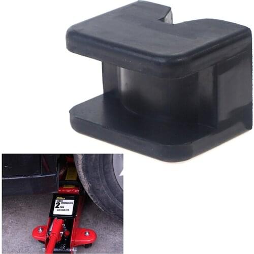 1PC Black Universal Car Slotted Frame Rubber Slotted Rail Floor Jack Pad Frame Rail Guard Adapter Pad Jack Pads car repair tools