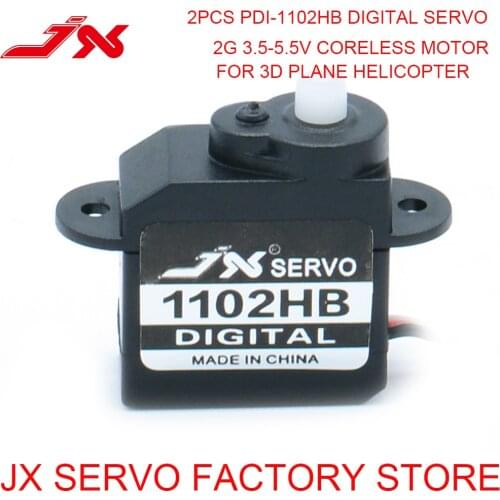 2PCS JX servo Fixed Wing Servo PDI-1102HB 2.1g Plastic Gear Digital Coreless Mini Servo mg90s mg946r For 3D Plane Helicopter
