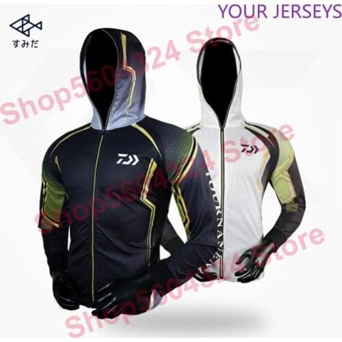 2020 daiwa clothing Men Long Sleeved Quick-Drying Dawa Fishing Clothing Breathable Anti-UV Sun Protection Shirt Coat Man Sport C