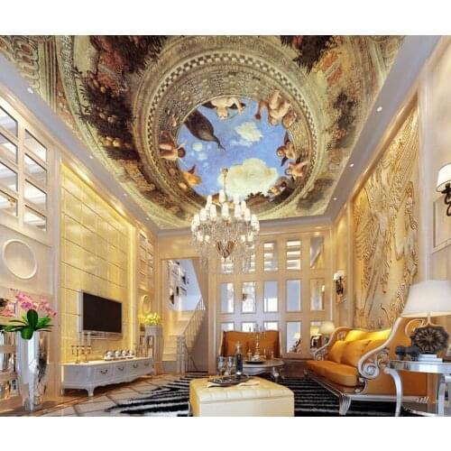 Custom 3d stereoscopic wallpaper ceiling Relief Continental wallpapers for living room 3d ceiling murals wallpaper 3 d photo