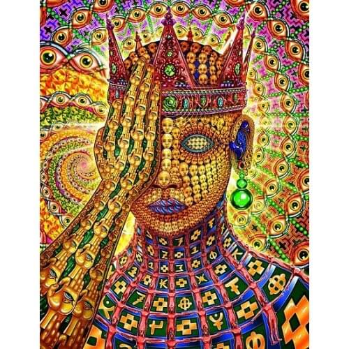 5D DIY Diamond Painting Kits Full Round With AB Drill Halloween Skull Woman Embroidery Cross Stitch Mosaic Sticker Home Decor