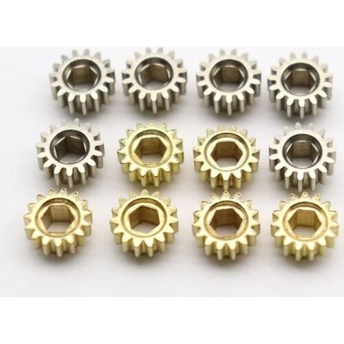 6pcs Hexagonal Open Gear Tuners Tuning Pegs Machine Heads Mount Hex Hole 1:15 Gear Gold/Sliver