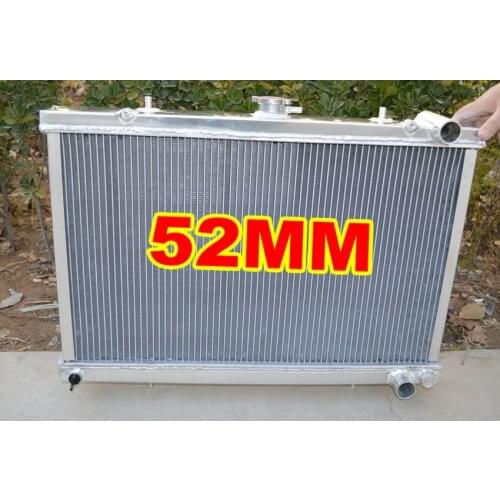 52MM Aluminum Radiator for NISSAN SKYLINE S13 CA18 R32 RB20 GTS GTR 1989-1993 90 91 92 93