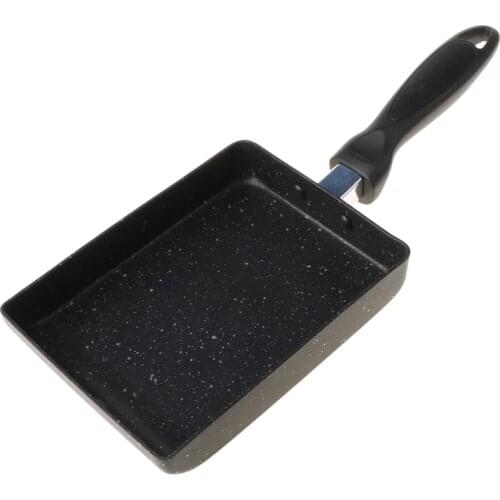 Retangular Omelette Pan Tamagoyaki Egg Pan, Nonstick Maifan Stone, Anti-Scalding Handle, Japanese Style Small Frying Pan LX0C
