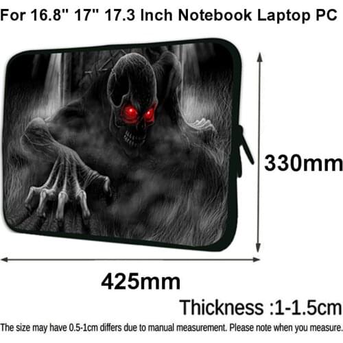 Funda Portatil 17 Pulgadas Neoprene Sleeve Zipper Cover Notebook Case Capa Shockproof Soft Pouch Mens 17.3/ 16.8 Inch Laptop Bag